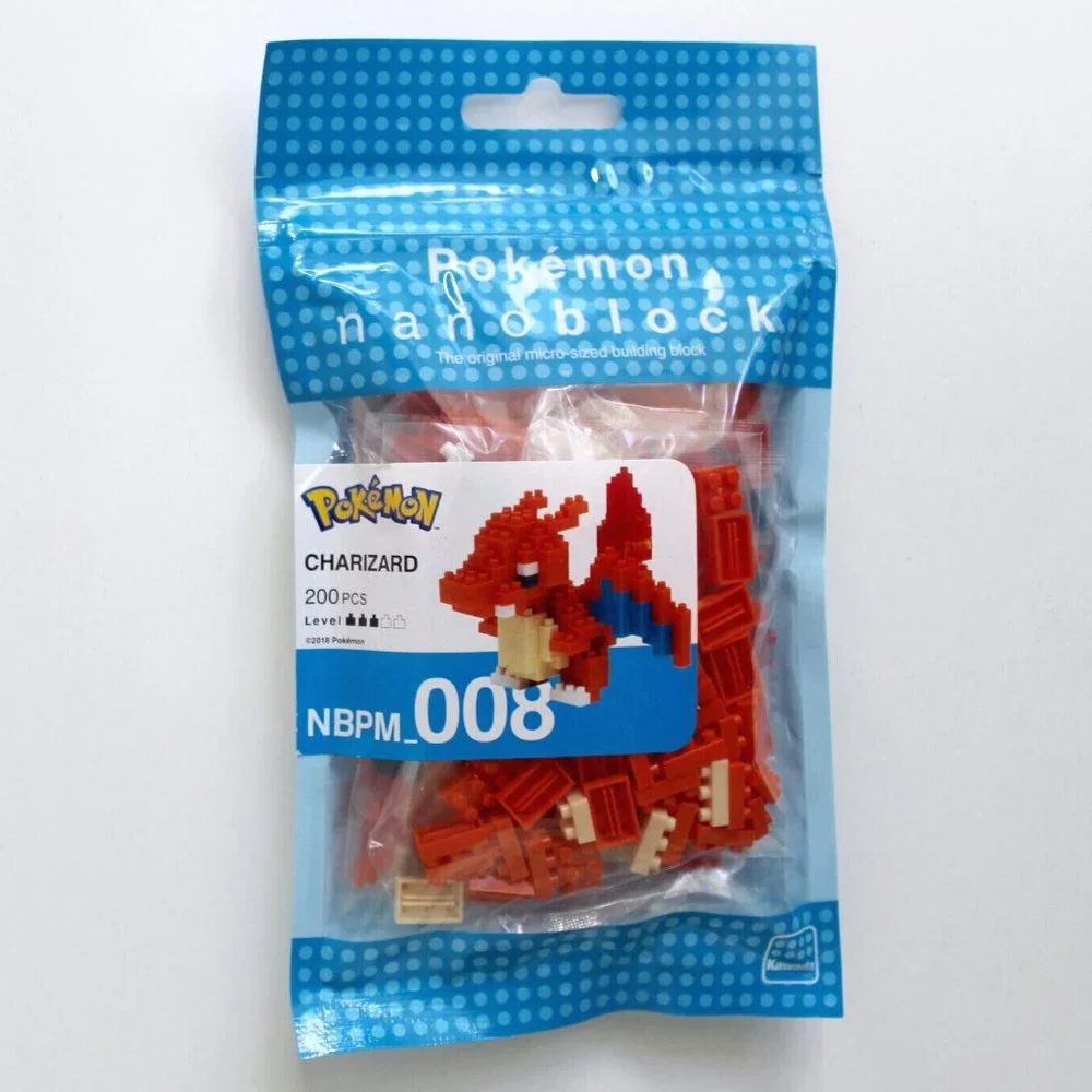 Pokemon Nanoblock Pikachu, Charmander & Charizard Set of 3